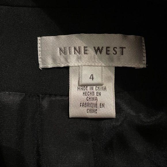 Nine West Black Embroidered Blazer Suit Jacket - Picture 4 of 5